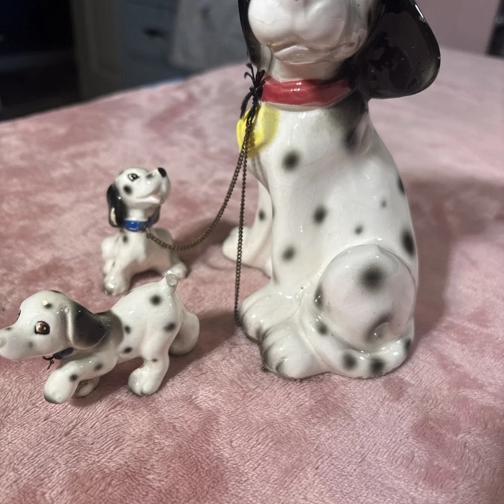 Vintage Kipper & Mann Dalmation Mom & Puppies Dog Figurine Statue Pet 6